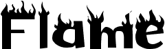 preview image of the Flame font