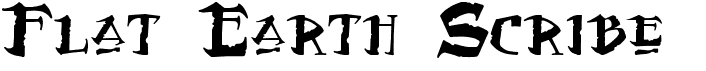 preview image of the Flat Earth Scribe font