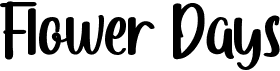 preview image of the Flower Days font