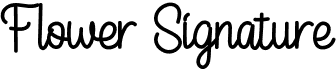 preview image of the Flower Signature font