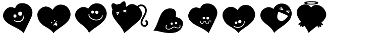 preview image of the Fluffy Hearts Ding font