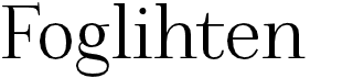 preview image of the Foglihten font