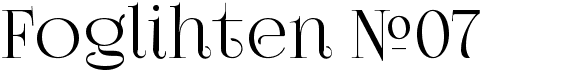 preview image of the Foglihten No07 font
