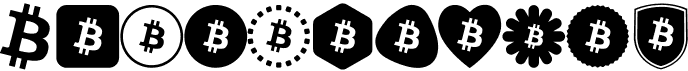 preview image of the Font Bitcoin Color font