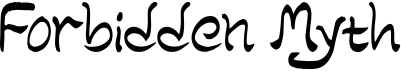 preview image of the Forbidden Myth font