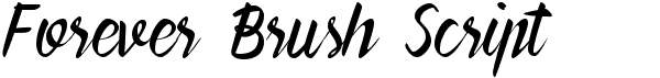 preview image of the Forever Brush Script font