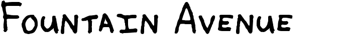 preview image of the Fountain Avenue font