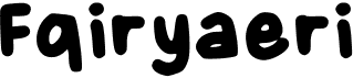 preview image of the Fqiryaeri font