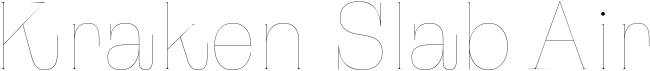 preview image of the FR Kraken Slab Air font