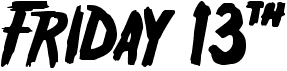 preview image of the Friday 13 font