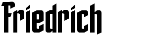 preview image of the Friedrich font