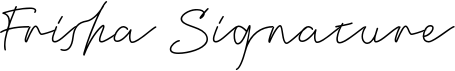 preview image of the Frisha Signature font