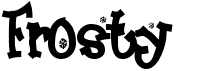 preview image of the Frosty font