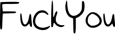 preview image of the FuckYou font