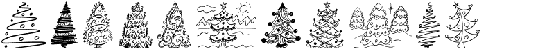 preview image of the Fun Christmas Trees font