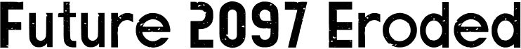 preview image of the Future 2097 Eroded font