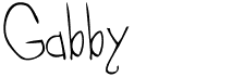 preview image of the Gabby font