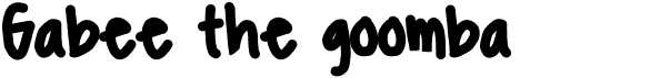 preview image of the Gabee the goomba  font