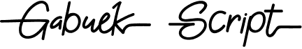 preview image of the Gabuek Script font