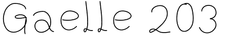 preview image of the Gaelle 203 font