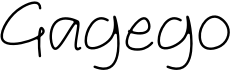 preview image of the Gagego font
