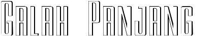 preview image of the Galah Panjang font