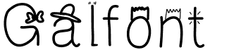 preview image of the GalFont font