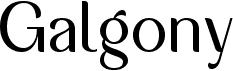 preview image of the Galgony font