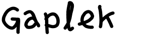 preview image of the Gaplek font