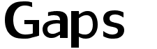 preview image of the Gaps font