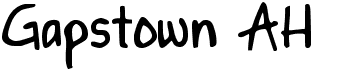 preview image of the Gapstown AH font