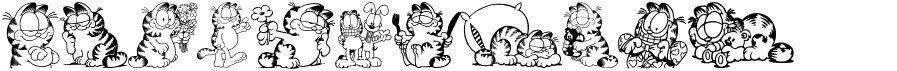 preview image of the Garfield Hates Mondays Loves Fonts font