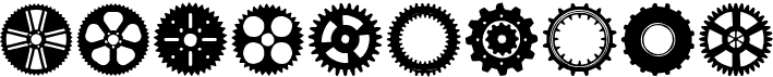 preview image of the Gears Icons font