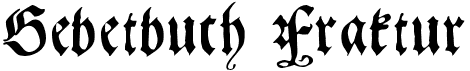 preview image of the Gebetbuch Fraktur font