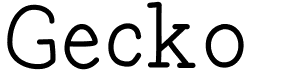 preview image of the Gecko font