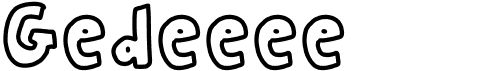 preview image of the Gedeeee  font