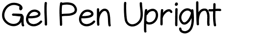 preview image of the Gel Pen Upright font