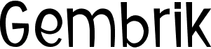 preview image of the Gembrik font