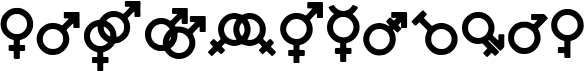preview image of the Gender Icons font