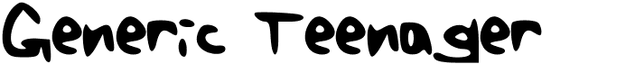 preview image of the Generic Teenager font