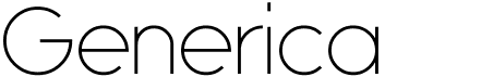 preview image of the Generica font