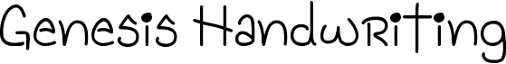 preview image of the Genesis Handwriting font