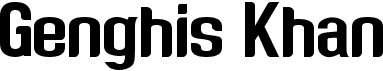 preview image of the Genghis Khan font