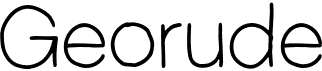 preview image of the Georude font