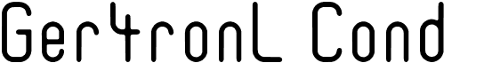 preview image of the Ger4ronL Cond font