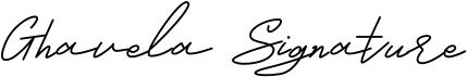 preview image of the Ghavela Signature font