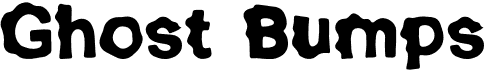 preview image of the Ghost Bumps font