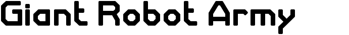 preview image of the Giant Robot Army font