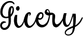 preview image of the Gicery font