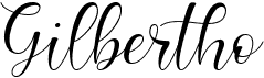 preview image of the Gilbertho font